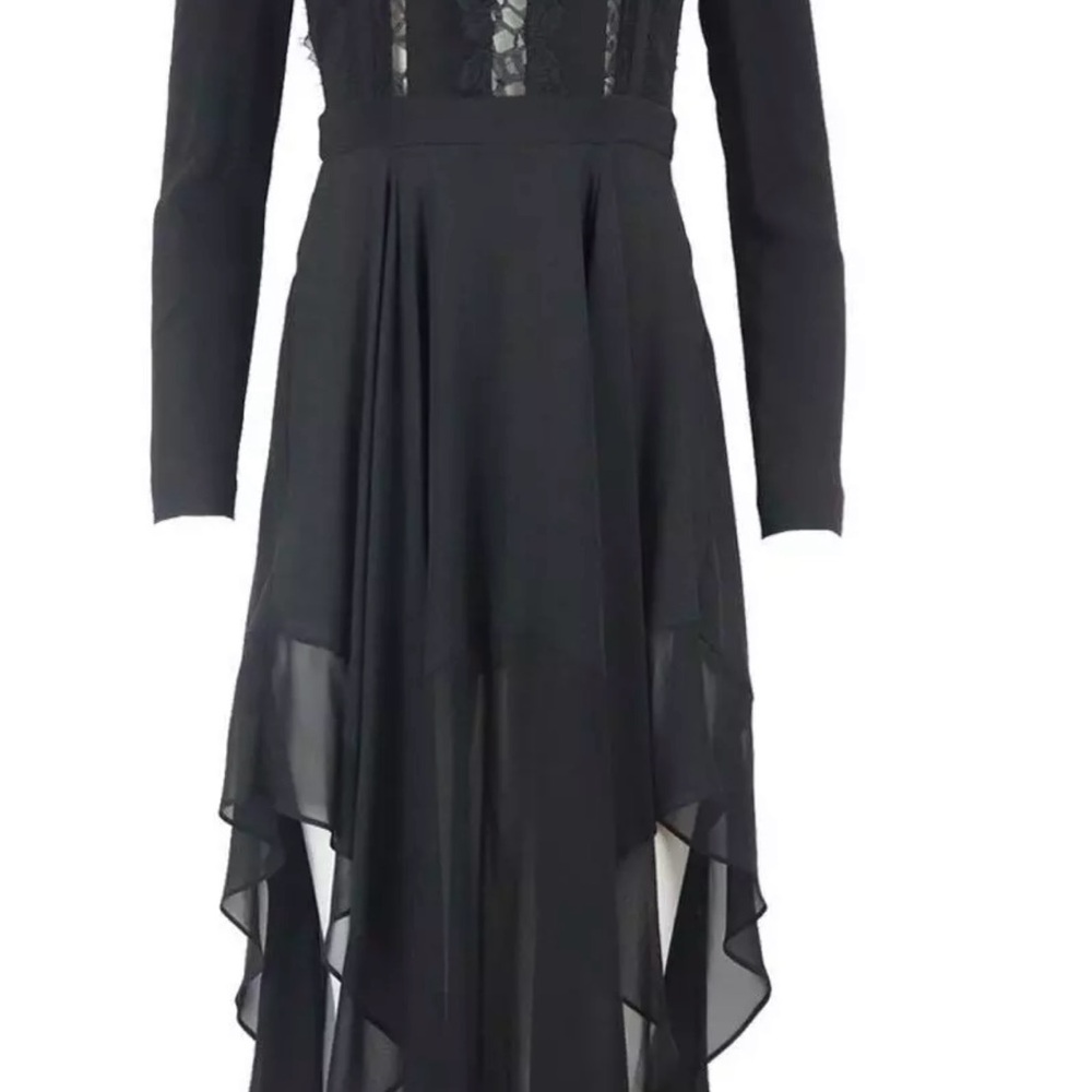 ELIE SAAB BRAND NEW DRESS Elegant Black Long Sleeve Dress - Picture 2 of 11